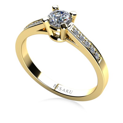 Engagement ring yellow gold Corine