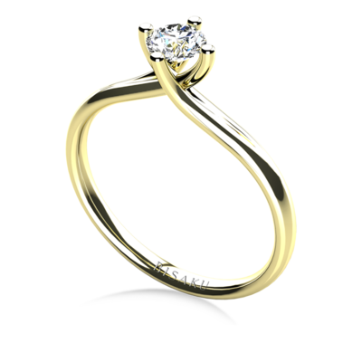 Engagement ring yellow gold Karli