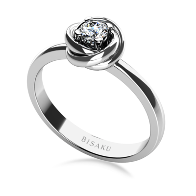 Engagement ring white gold Rosa