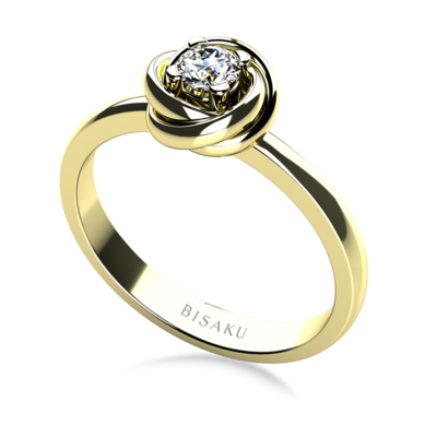 Engagement ring yellow gold Rosa