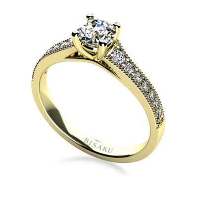 Engagement ring yellow gold Saorise