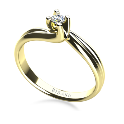 Engagement ring yellow gold Liora