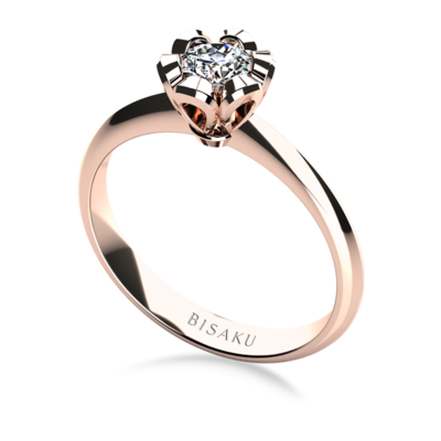 Engagement ring rose gold Petal