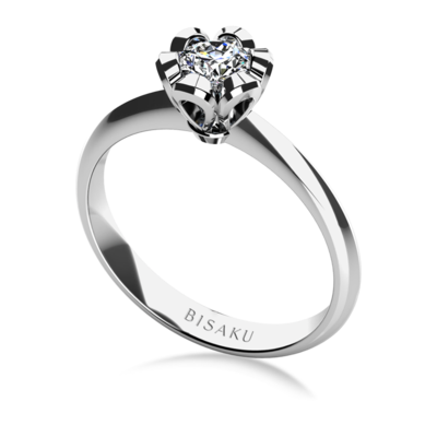 Engagement ring white gold Petal
