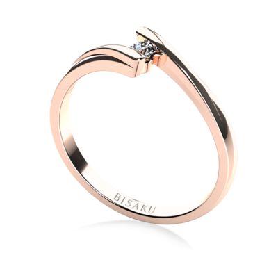 Engagement ring rose gold Pearl