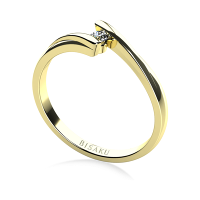 Engagement ring yellow gold Pearl