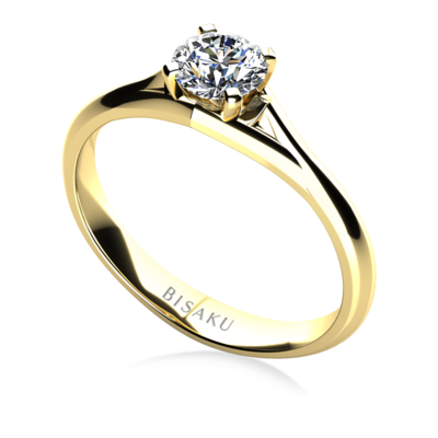 Engagement ring yellow gold Agnes