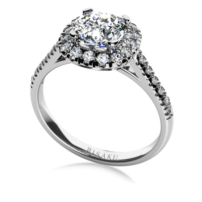 Engagement ring white gold PoetRing