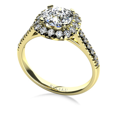 Engagement ring yellow gold PoetRing