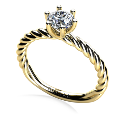 Engagement ring yellow gold Luisa