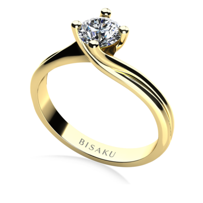 Engagement ring yellow gold Nila
