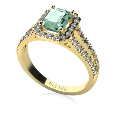 Engagement ring yellow gold OdetteGreen