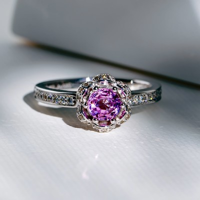 Engagement ring rose gold JessiePink