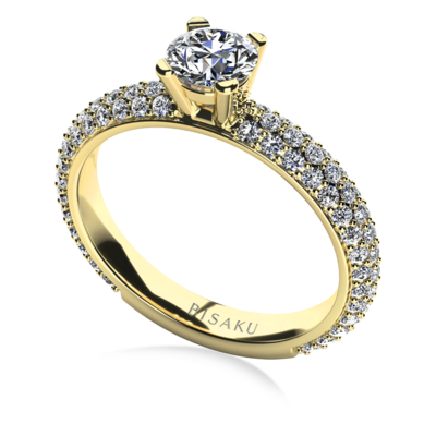 Engagement ring yellow gold Mira