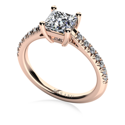 Engagement ring rose gold Alice