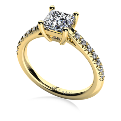 Engagement ring yellow gold Alice
