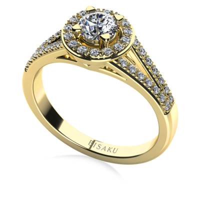 Engagement ring yellow gold Lena