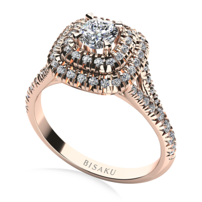 Engagement ring rose gold Claire