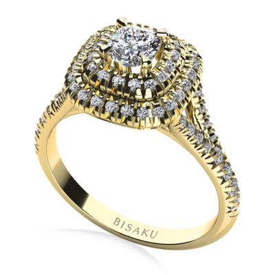 Engagement ring yellow gold Claire
