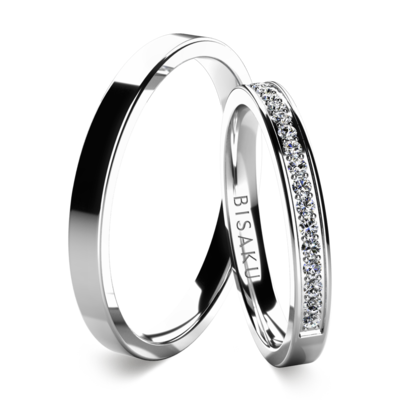 Wedding rings white gold NolaII