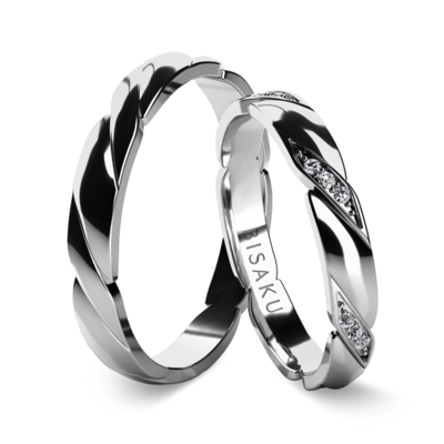 Wedding rings white gold Amaryllis