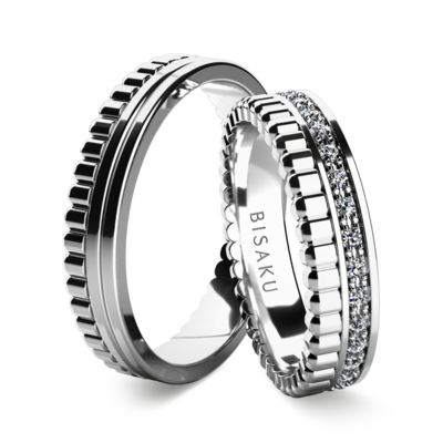 Wedding rings white gold Crown