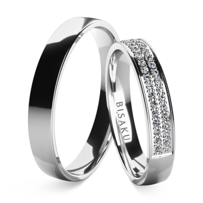 Wedding rings white gold HeidiII